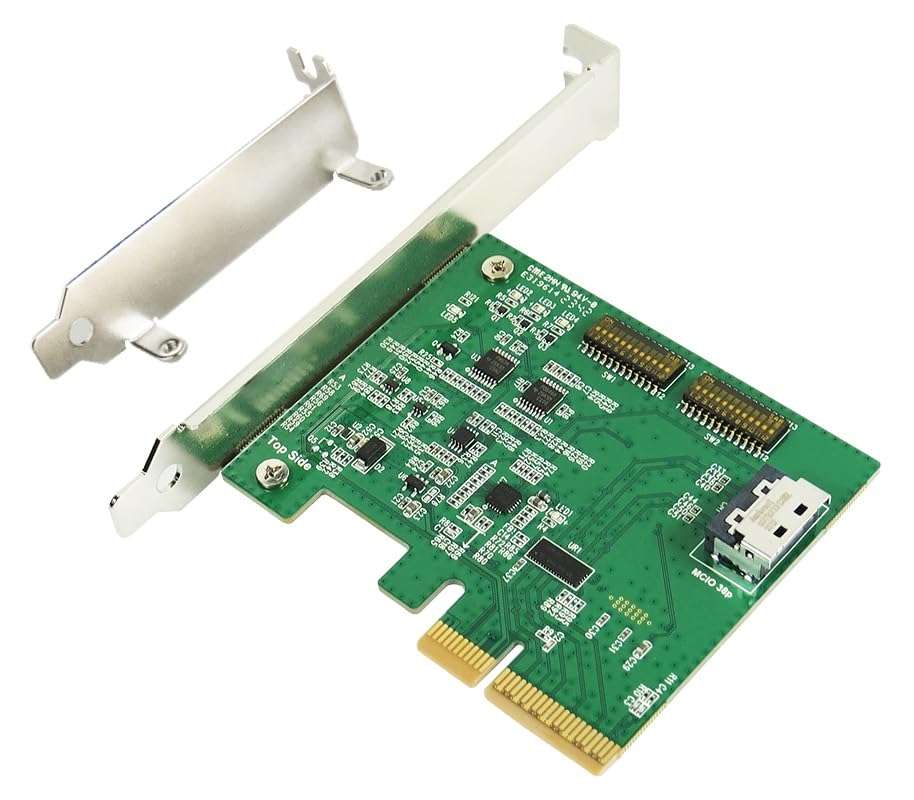 Micro SATA Cables Enhance Data Connectivity with PCIe x4 Redriver to MCIO 38P PCIe Gen 5 Adapter - High-Speed PCIe x4 to MCIO 38P Adapter for Optimized Performance 1