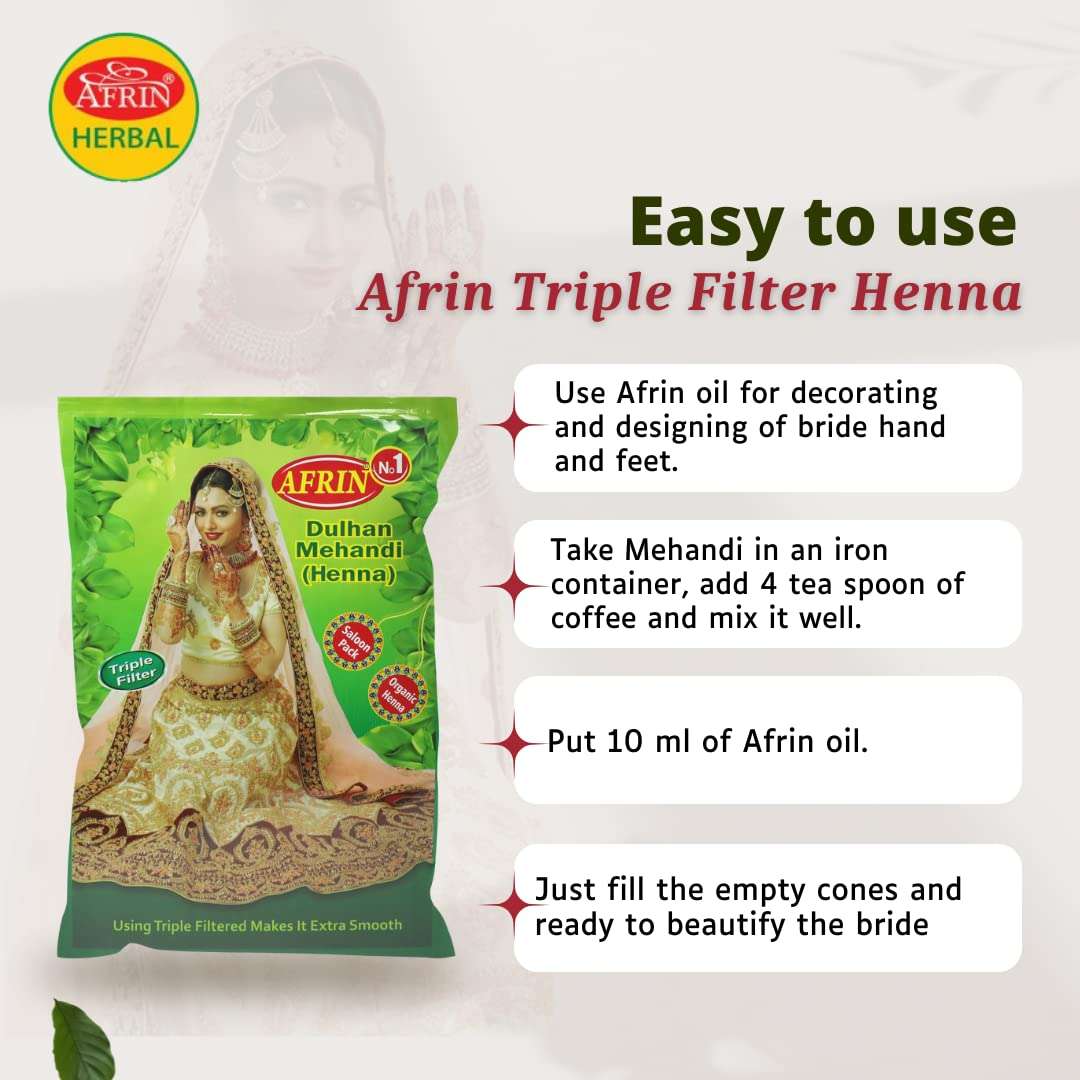 AFRIN Organic Henna Triple Filter Dulhan Mehandi (1 kg) 5