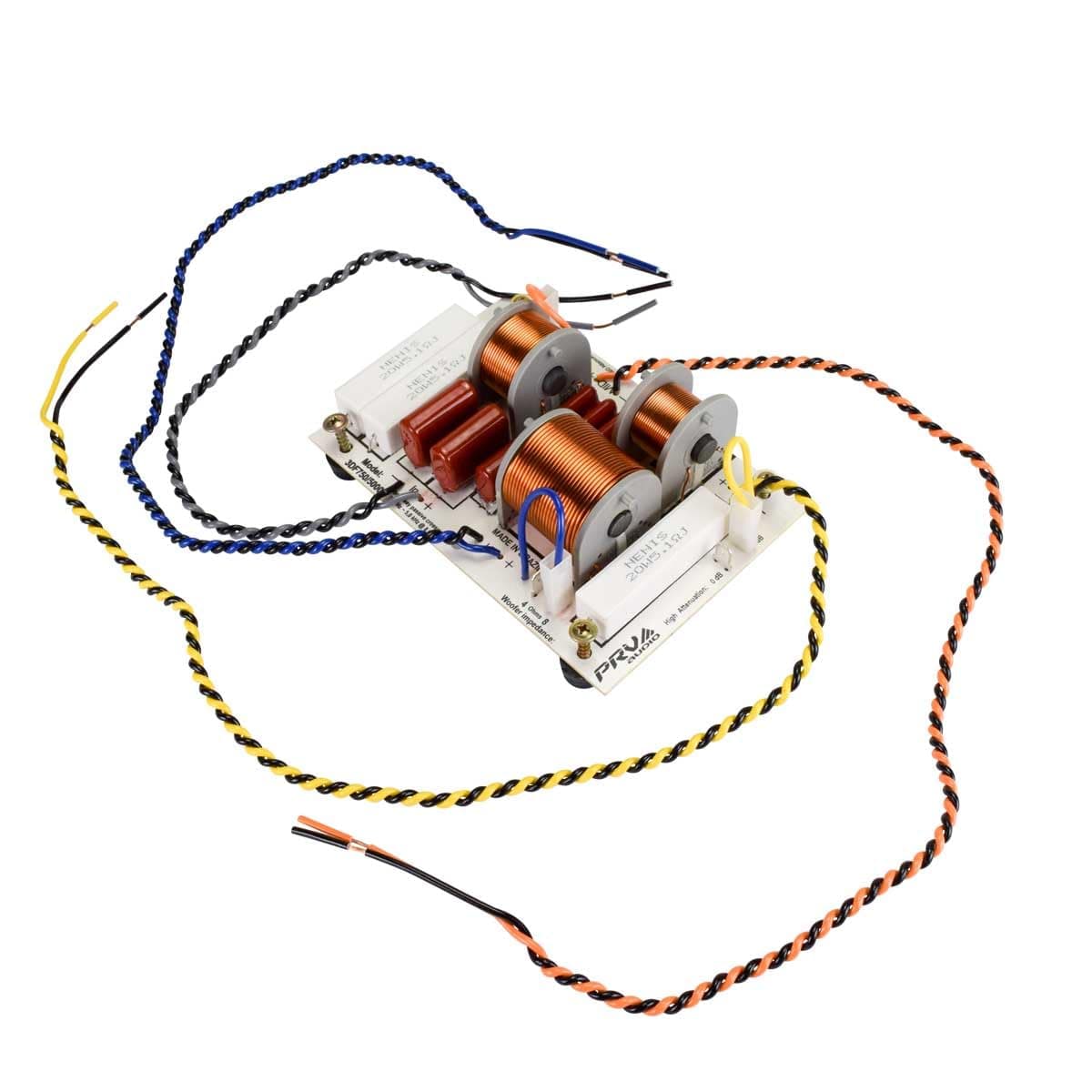 PRV AUDIO 3DF750/5000 Three Way Crossover Car Audio with Woofer Impedance Selection, 3 Way Crossover Point at 750/5,000 Hz 1