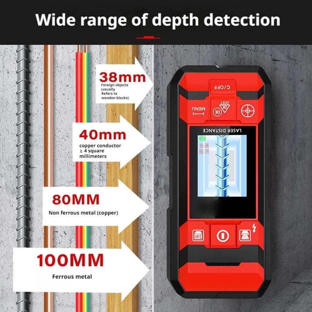 Multifunctional 4-in-1 Wall Scanning Detector, 2025 New Stud Finder with Smart Sensor, HD LCD Display, Accurate Positioning for Ac, Wire, Steel, Wood, Metal Inspection 5