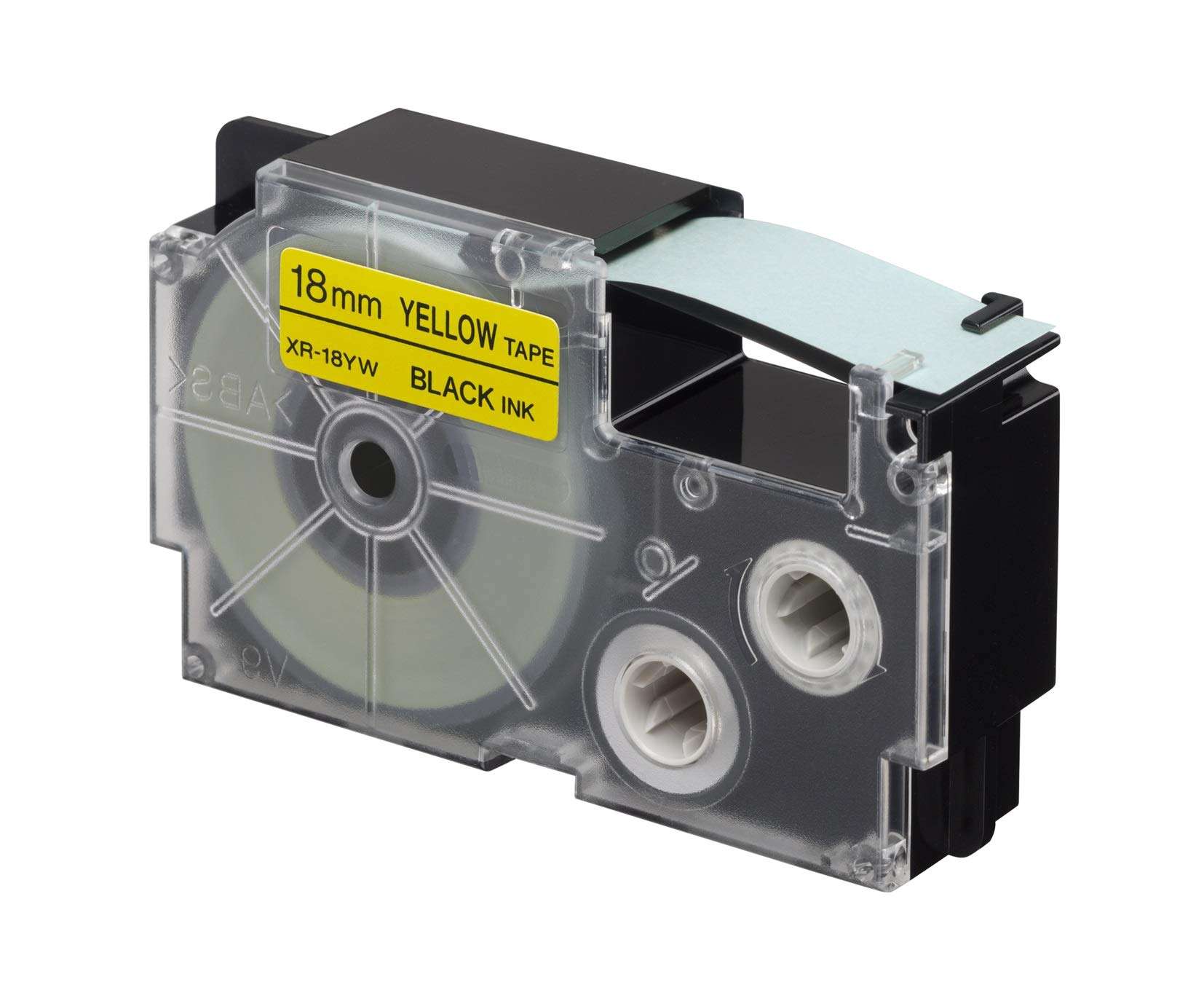 Casio 18mm Label Printer Cartridge Black Print on Yellow Tape 6