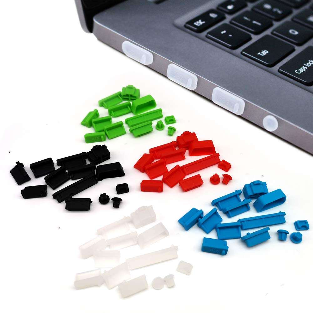 13 PCS / 8 Types Universal Computer Anti Dust Stopper/Plug, General Laptops Soft Silicone Dustproof Cover, Notebook Laptop PC Computer Accessories, Anti-dust Stopper, Not for Apple Laptops 1