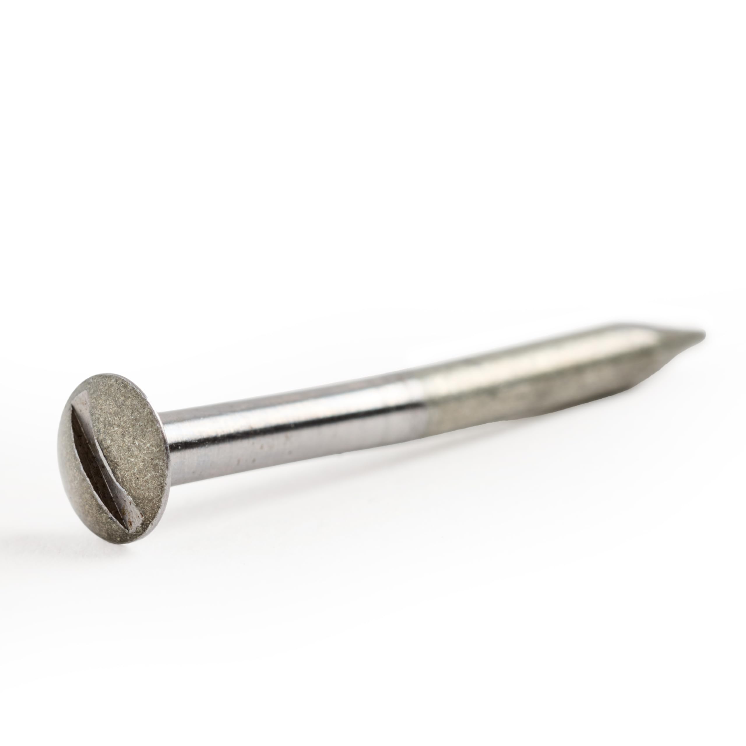 Pinewood Pro Official Pine Derby Bent Axle | 1.5 Degree Bend with Convenient, Easy Turn Screw Driver Slot for Derby Cars | Polished, de-burred and pre-Bent Steering axle 3