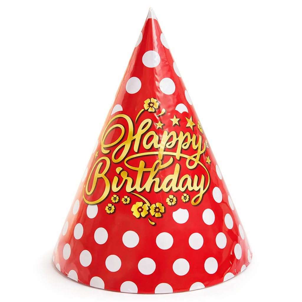 Birthday Decoration Set 72 Pcs | Party Decoration Pack | Happy Bday Decorations Kit | Ballons, Arch, Pump, Glitter Banner, Foil Curtain, Bday Caps, Fairy Light (Classic Red Polka Theme) 4