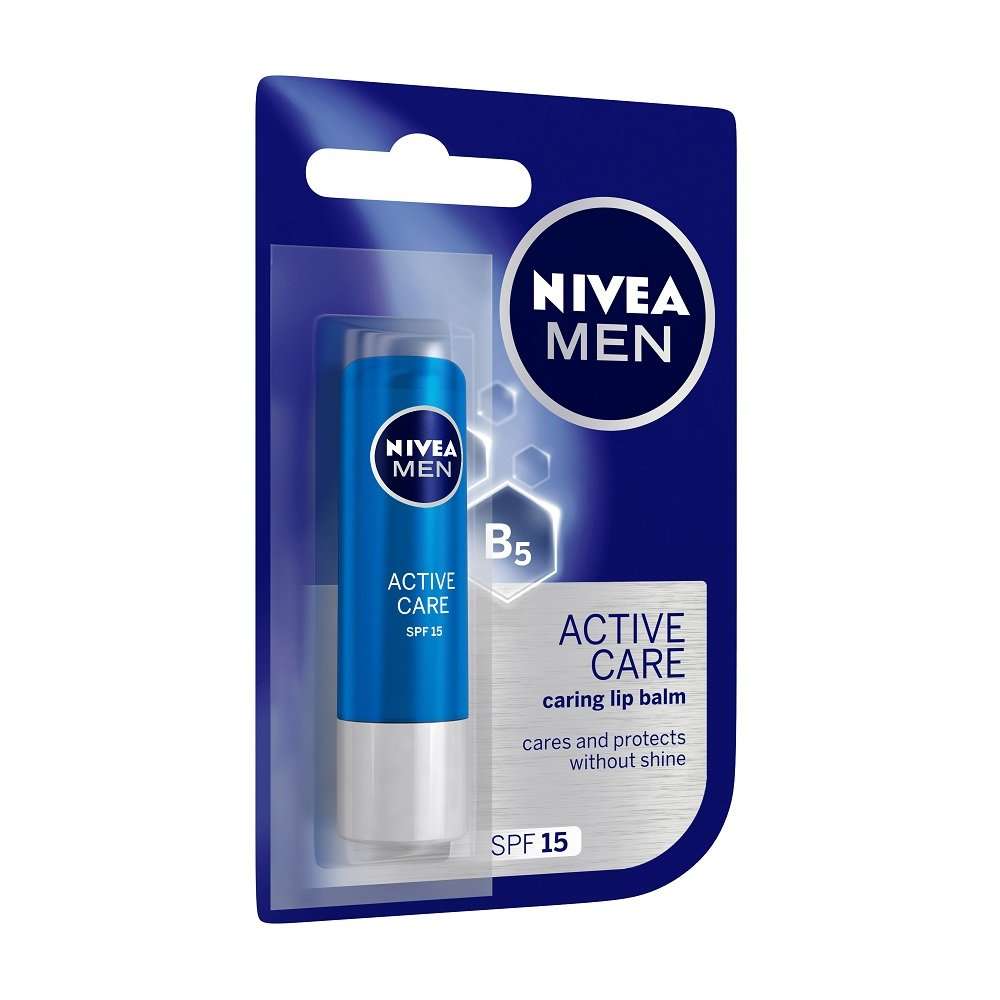 NIVEA Men Lip Care, Active Care Lip Balm, SPF 15 And NIVEA Lip Balm, Fruity Blackberry Shine,4.8 g (Pack of 2) 3