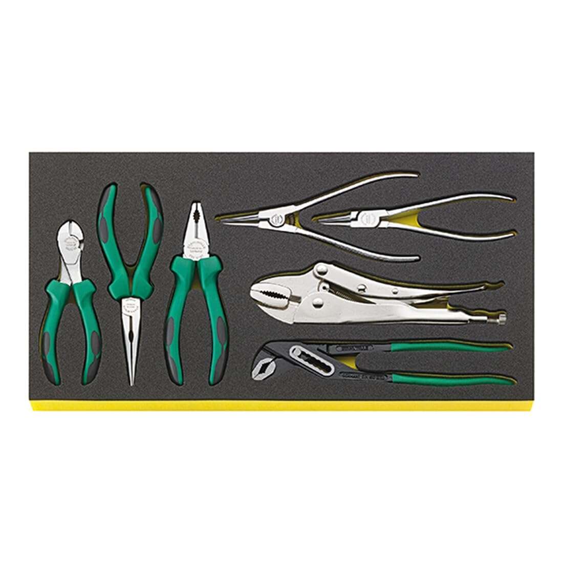 Stahlwille 96830118 7-Pieces Pliers Set, Drop-forged Steel, Multi-purpose Pliers w/Comfortable Handle, Strong & Durable, for Repairs, For the Drawers of Tool Trolley No. 13217, Made in Germany 1
