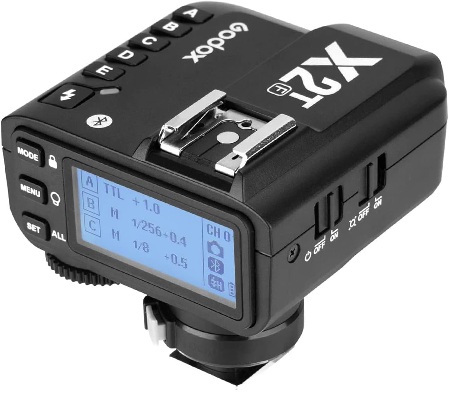 Godox X2T-F TTL Wireless Flash Trigger for Fujifilm, Support 1/8000s HSS Function, 5 Dedicated Group Button and 3 Function Button for Quick Setting 1