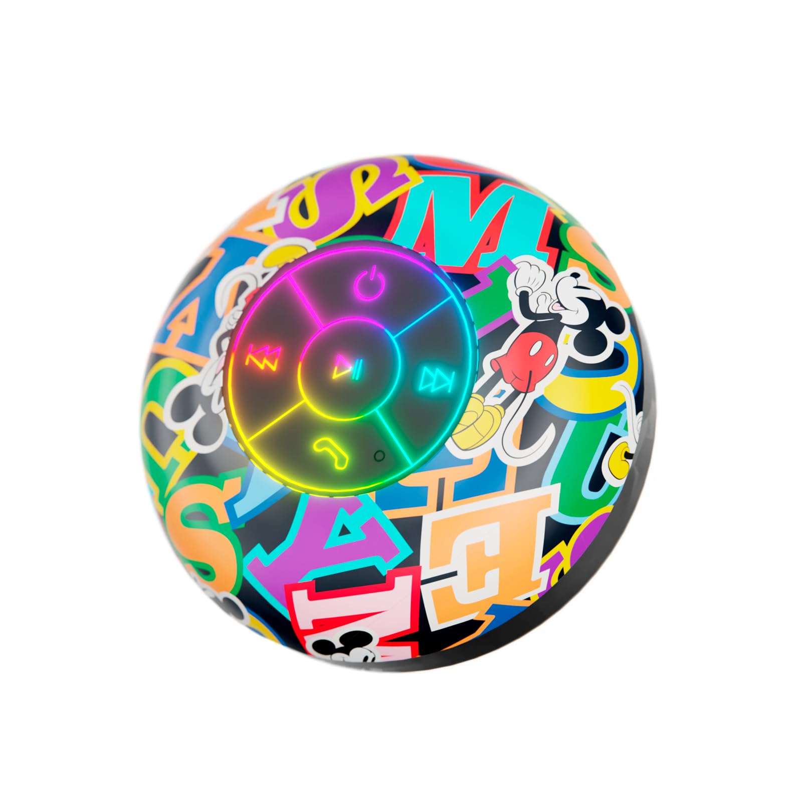 Disney Mickey Mouse and Friends LED Bluetooth Shower Speaker - Splashproof Speaker with Touch Controls + 5 HR Playtime - Mickey Mouse Gifts for Women, Men, Kids, Teens and More (Mickey Block Name) 1