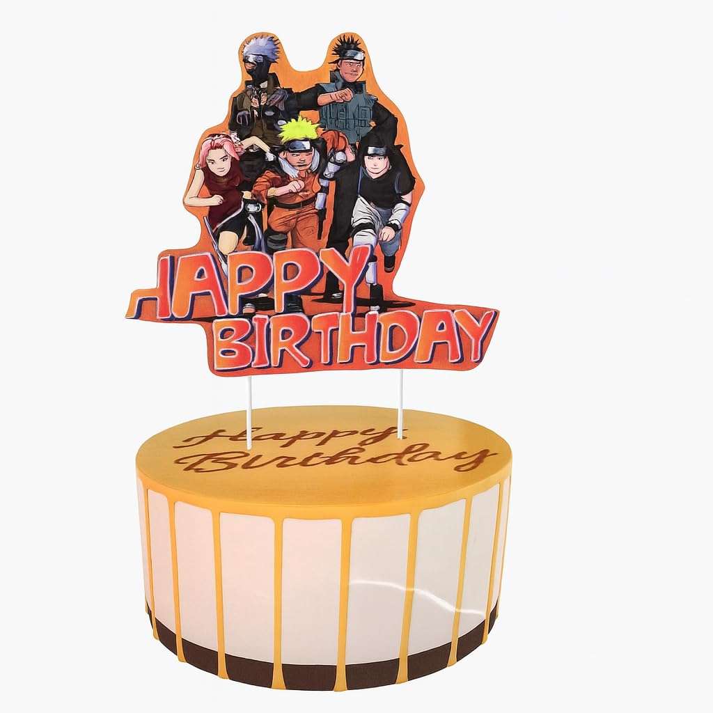 MPS® Ninja Theme Happy Birthday Decoration Set – 50+ PCS Party Supplies Kit with Happy Birthday Banner, Printed Balloons, Cake Topper, Cupcake Toppers for Kids Birthday Party Decorations 5