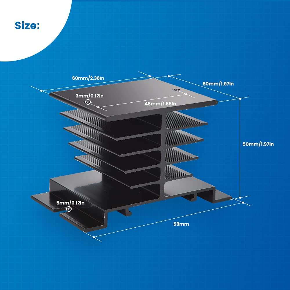 PID Temperature Controller Kit, CGELE Voltage AC 100~240V Comes with SSR 40DA Solid State Relay, K Type Thermocouple Sensor, and Black Heat Sink 5