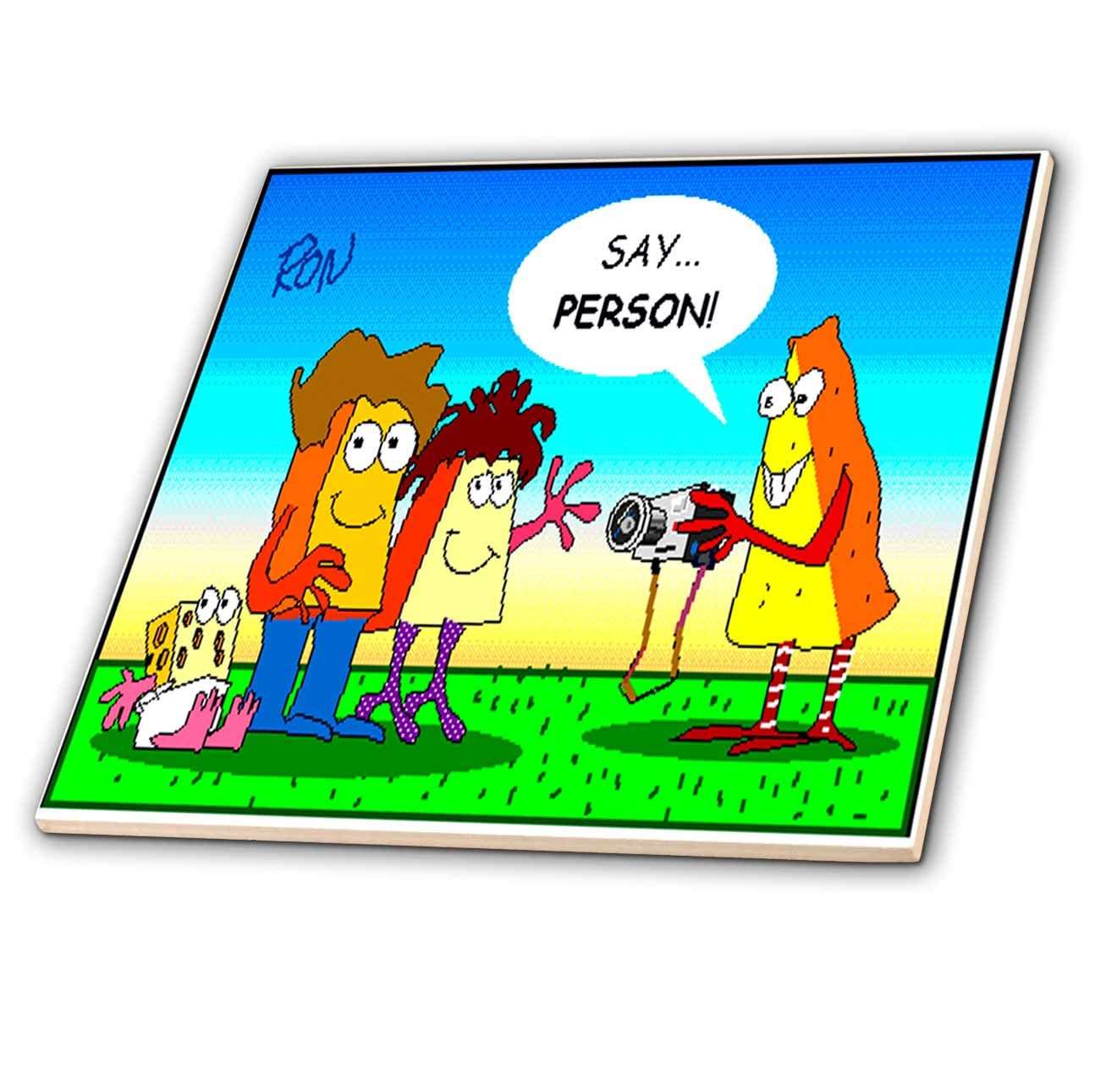 4 Inch Ceramic Tile - Cheese Photographers Funny Food Coffee Other Digestibles 1