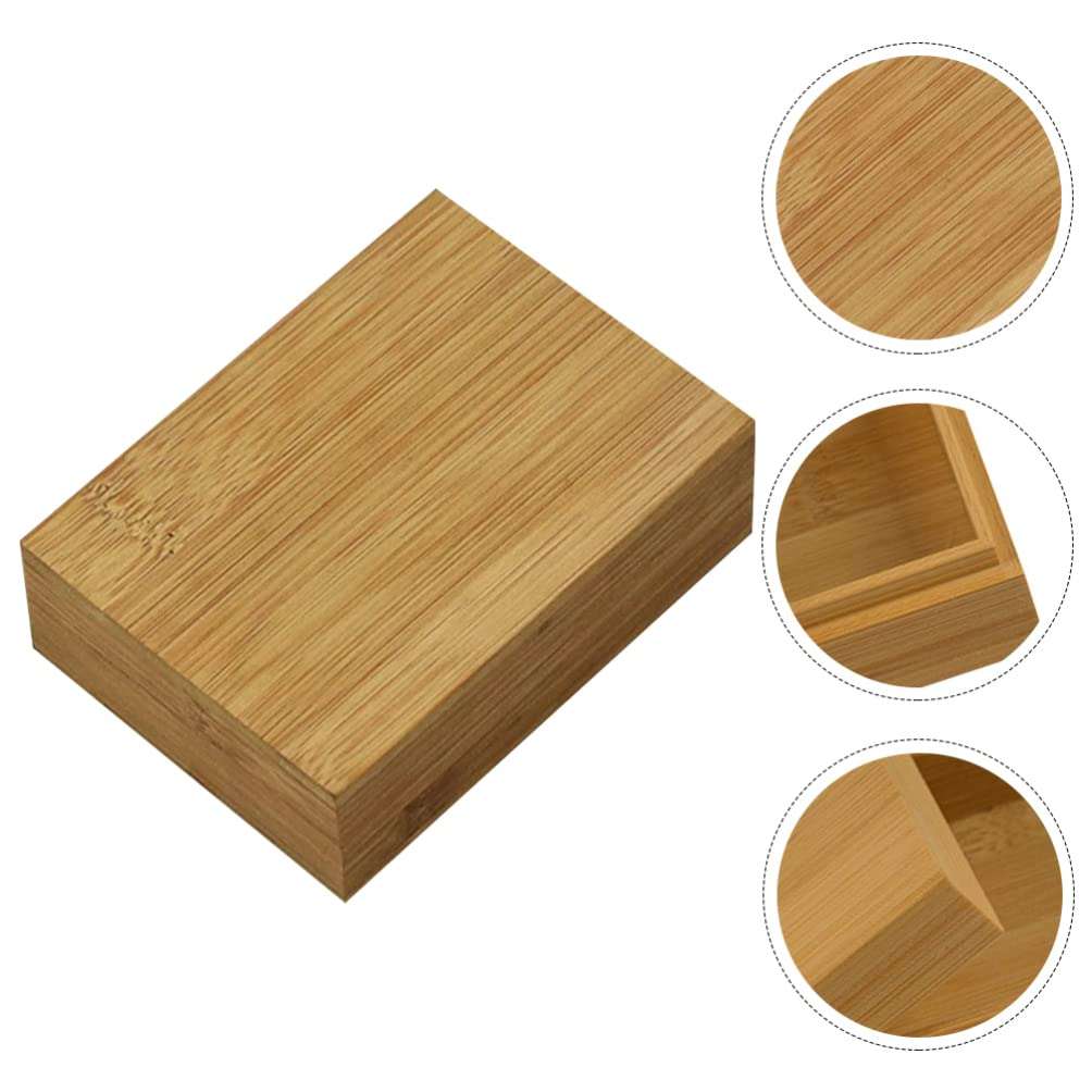 Zerodeko Wooden Playing Card Holder Box Playing Card Deck Container Rustic Card Storage for Poker Cards Bank Cards Business Cards Game Cards Khaki 3