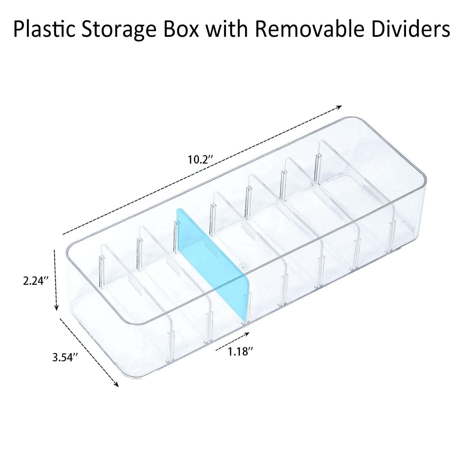 GOXITAX 2 Pack Cable Cord Storage Box, Plastic Desk Drawer Organizer Case for Home Office Supplies, Art Crafts, Electronic Accessories, Phone Charger and Wires 3