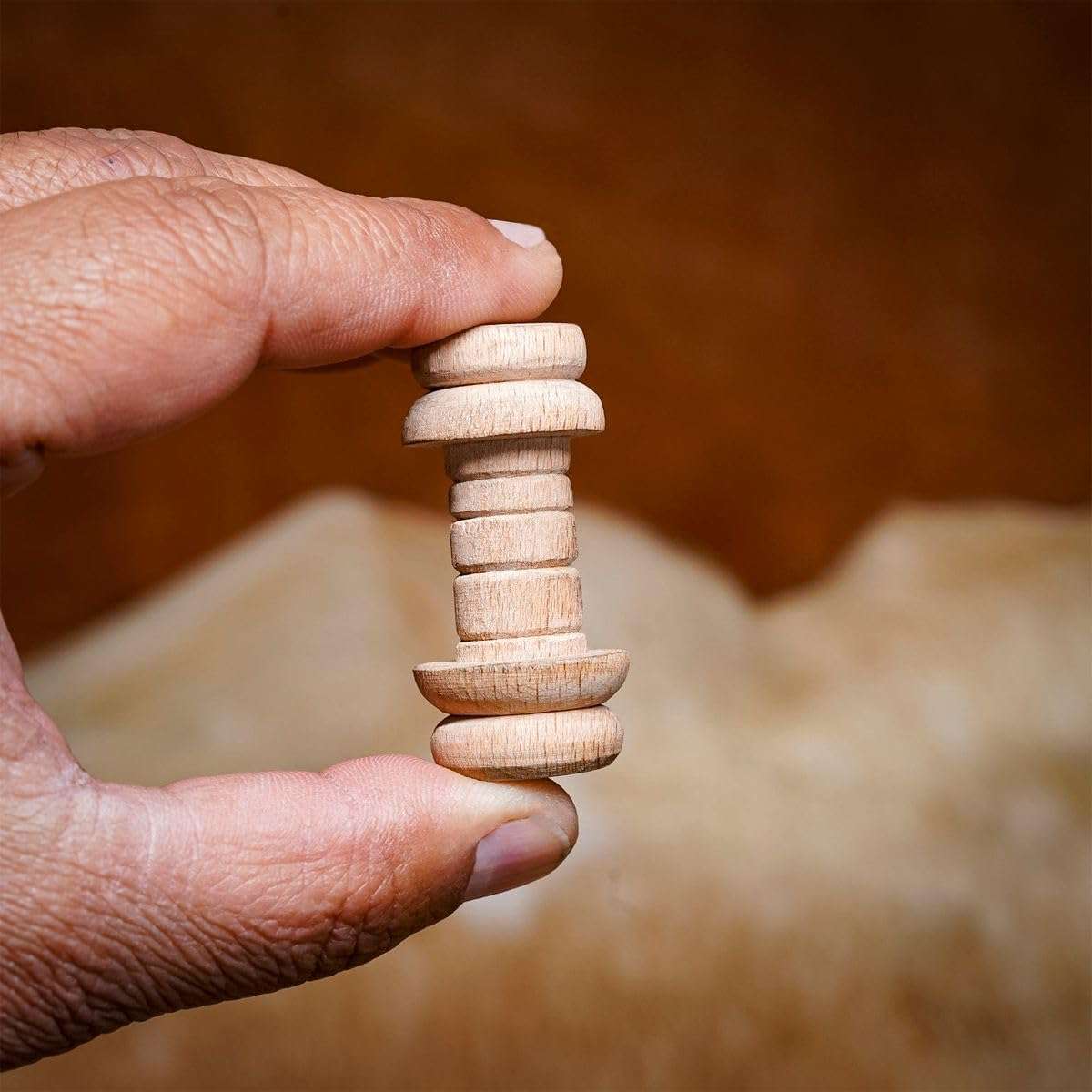 Antique Wooden Spool Thread Reels | Medieval Empty Bobbins Wood Sewing Embroidery Thread Spool Sewing Reels for DIY (Small - Single) 6