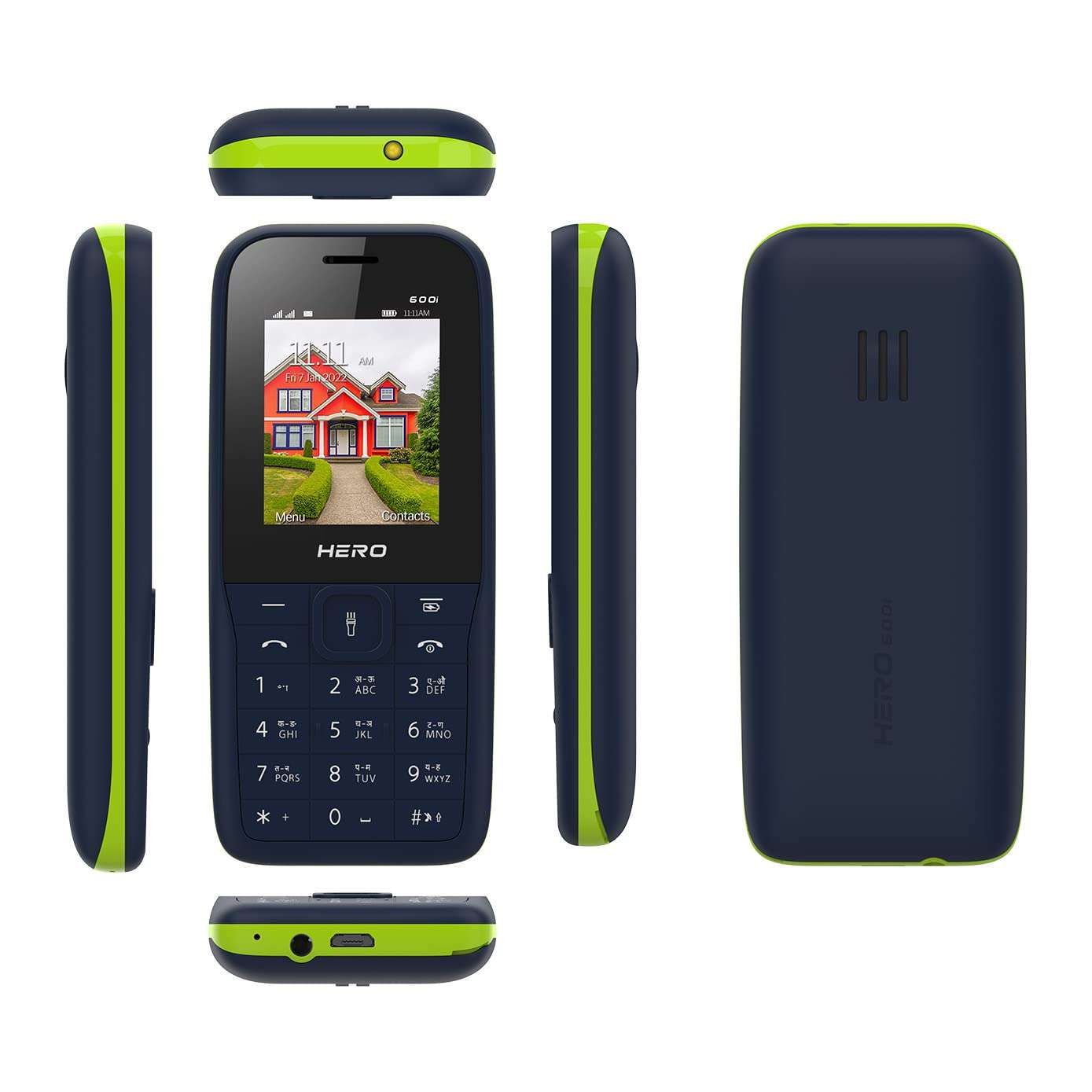 Lava Hero 600i (Blue Green) with Sleek and Stylish Design, 10 Regional Languages Input Support, Auto Call Recording, Wireless FM with Recording and 32 GB Expandable Storage 3