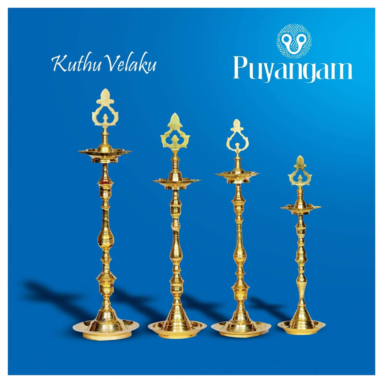 Puyangam Brass KUTHU VILAKKU, Brass Lamps/Diya/DEEPAM for Pooja/Best Lamps/Diya/KUTHU VILAKKU for Gifts/Decorations (10 Inch) 5