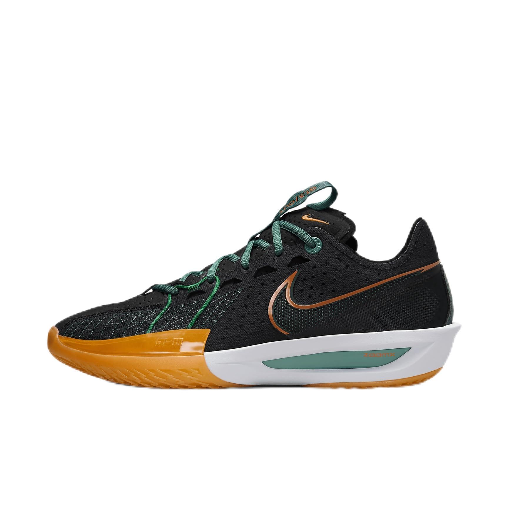 Nike G.T. Cut 3 Basketball Shoes (DV2913-001, Black/Vintage Green) Size 11.5