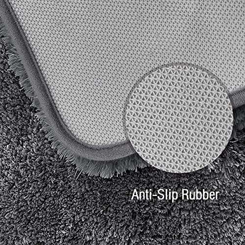 SIWAN | Microfiber Doormats for Bedroom Living Room Kitchen Lobby Color: Grey Pack of 1 4