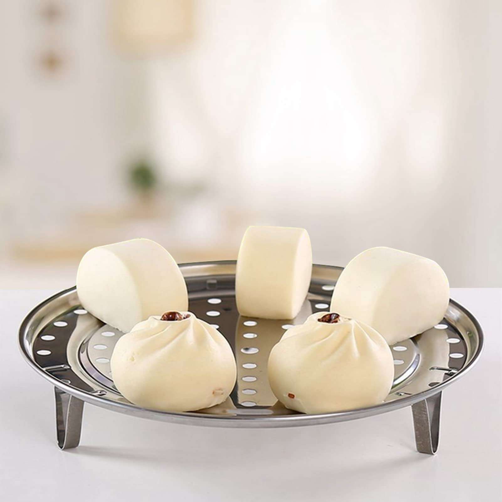 Gigicial Stainless steel steam rack, steam rack for pot, steam tray, for steam cooker baking(Diameter 26cm) 3