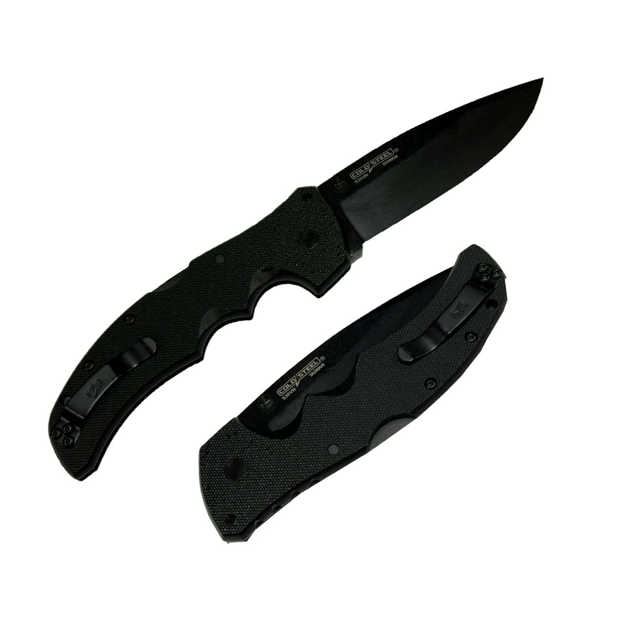 Cold Steel Recon 1 Series Tactical Folding Knife with Tri-Ad Lock and Pocket Clip - Made with Premium CPM-S35VN Steel, Spear Point, Black 2