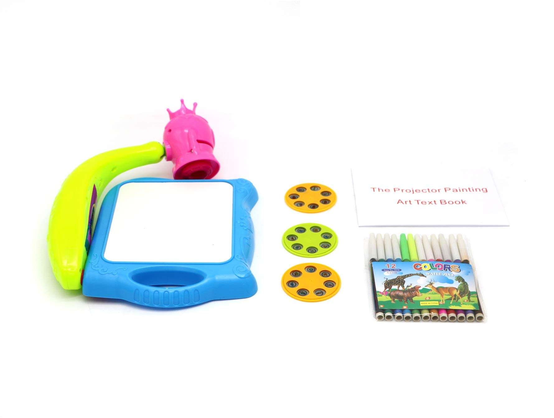 Toyzabo Kids Art Set Projector Smart Tracing Drawing Kit Light Drawing Pad Light Box Tracing Projector Kids Smart Art Projector Kids Drawing Pad with Markers Kids Smart Projector 6