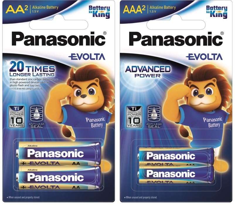 Panasonic Energy India Co Ltd Evolta Premum Alkaline Aa &Aaa Batterypack Of 4