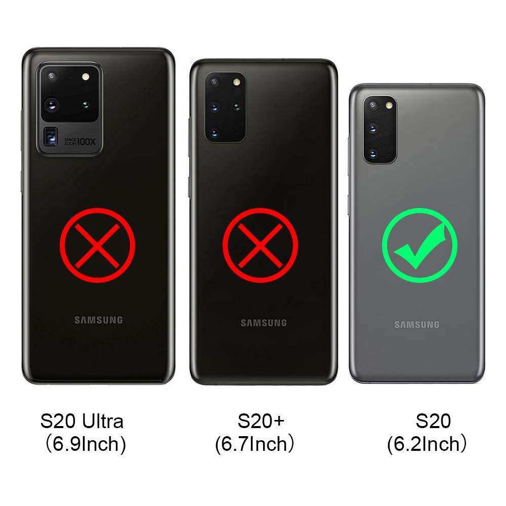 WRJ Case for Samsung Galaxy S20 6.2 Inch,Hard PC Back Clear Crystal with TPU Bumper, Anti Slip Scratch Transparent Heavy Duty Rugged Shockproof Resistant Protective Cover Case 2