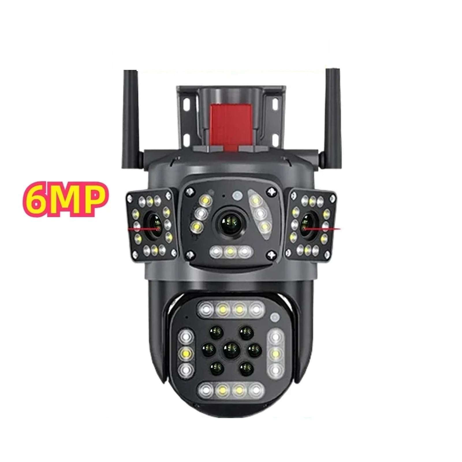 QDVOPHZA 6MP Security Camera WiFi Wireless Outdoor Three Lens IP Cam Home Protection Auto Tracking CCTV Video Surveillance(E/U,6MP 128G) 3