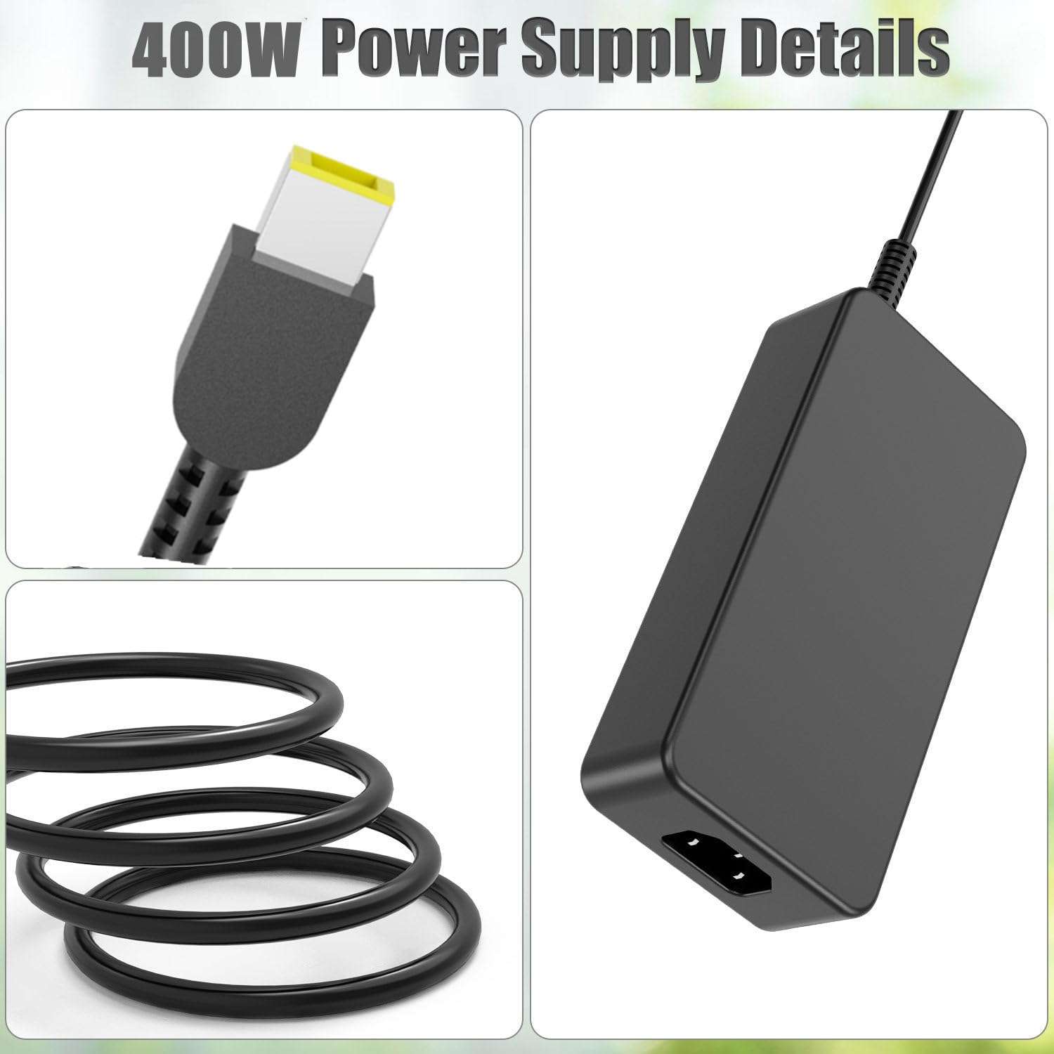 400W 20V 20A AC Charger Compatible with Lenovo Legion Pro 7i 9i 16" Gen 10 Legion Pro 7 16IAX10H 83F5 RTX 5090 ADL400SCC3A ADL330SDC3A Laptop Power Supply Adapter 5