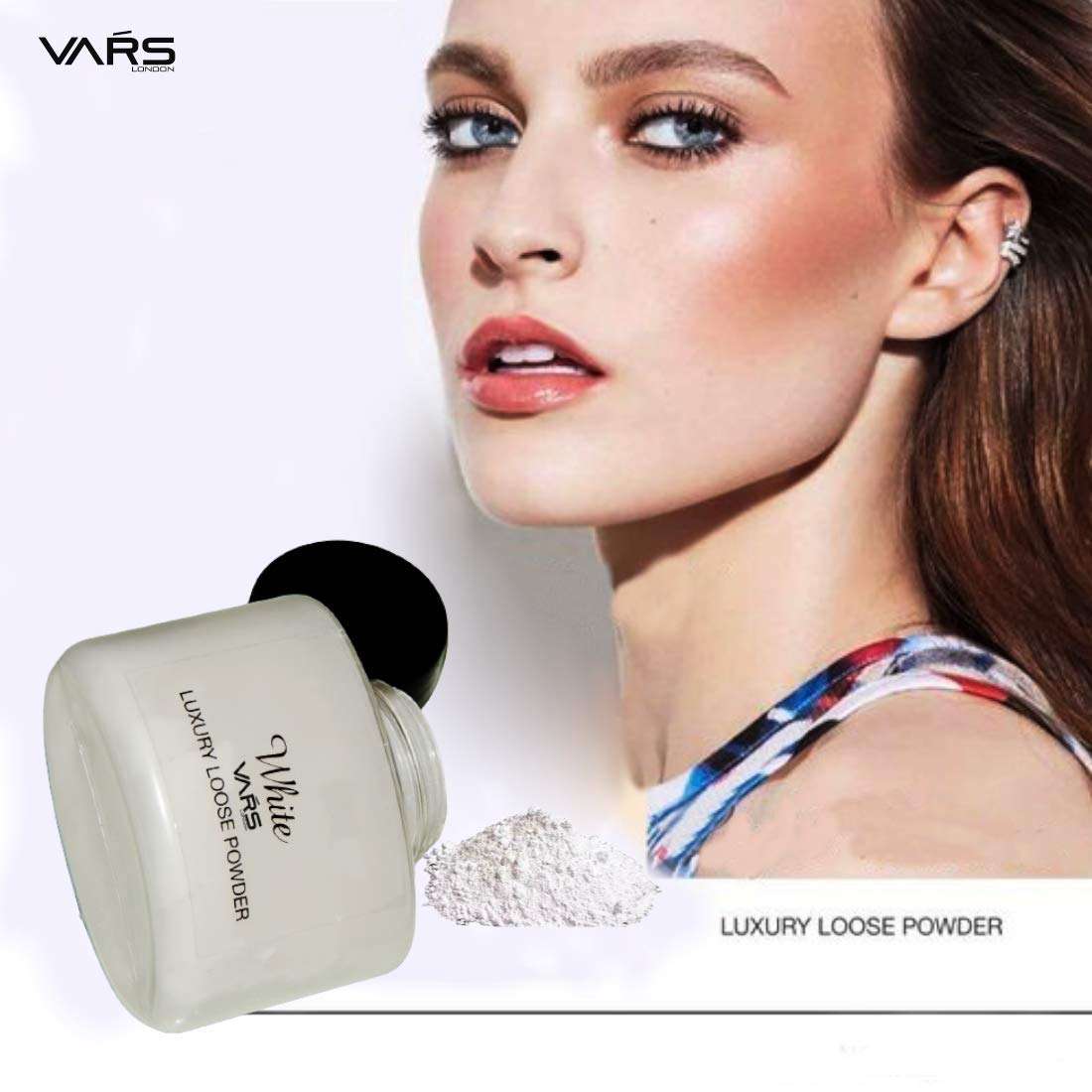 VARS LONDON LAKU BEAUTY White luxury loose powder| face highlighting powder| makeup highlighting powder| 3