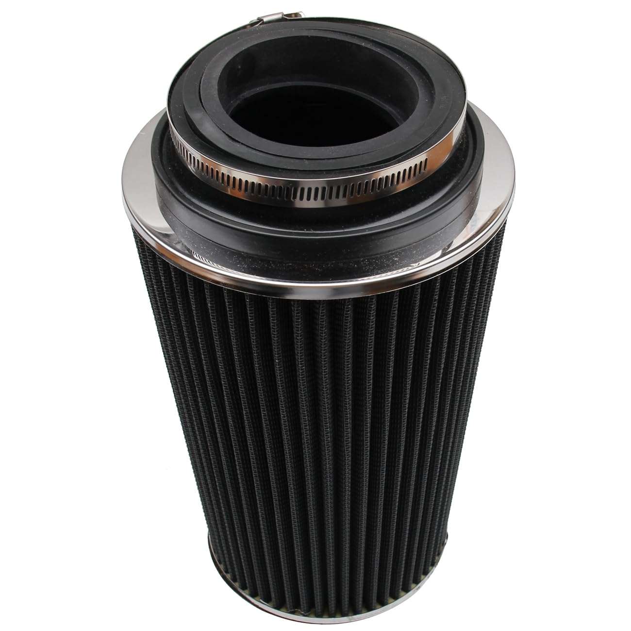 Goodbest New Air Filter Compatible With Universal Clamp-On Round Reverse Tapered Washable Filter 3 in/3.5 in/4 in Flange ID, 10.6 in (269 mm) Height, 6 in (152 mm) Base, 4.75 in (121 mm) Top, SPE-9731 4