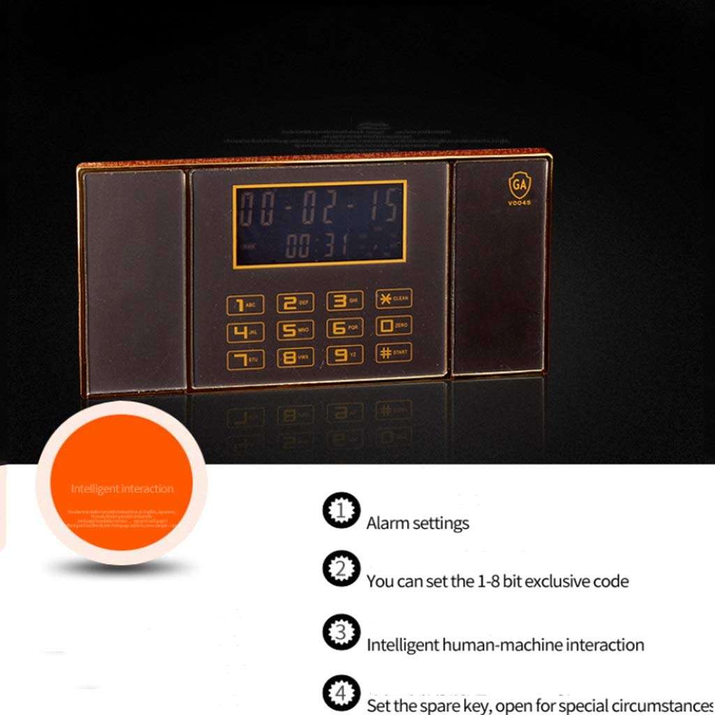 WANGJUNXIU Large Safes, 80CM High Security Electronic Digital Safe All Steel Study Bedroom Password Safes, Cash Box Hotel, Office Private Filing Cabinet Fireproof Deposit Box Safe Box 6