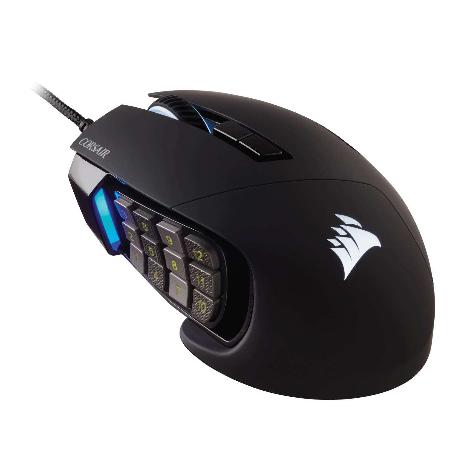 Corsair Scimitar RGB Elite Wired MOBA/MMO Gaming Mouse – 18,000 DPI – 17 Programmable Buttons – iCUE Compatible – PC, Mac, PS5, PS4, Xbox – Black 1
