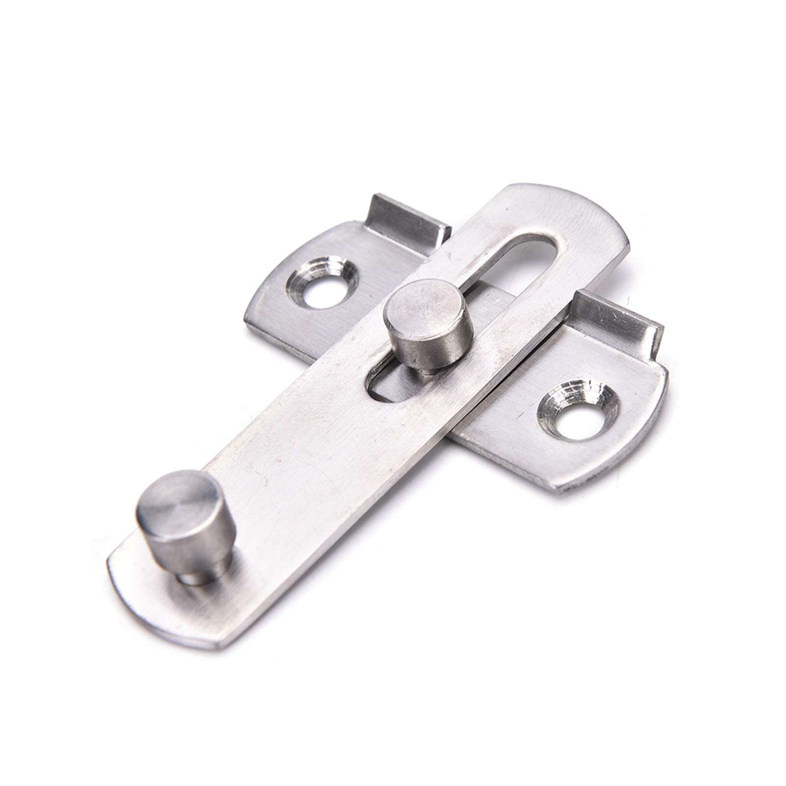 KJBGS Door Hardware One Set Stainless Steel Gate Door Bolt Latch Slide Lock Hardware + 4pcs Screw for Home Safety Door Bolts Set Multi-Purpose Door Hardware Tools Door Replacement 3