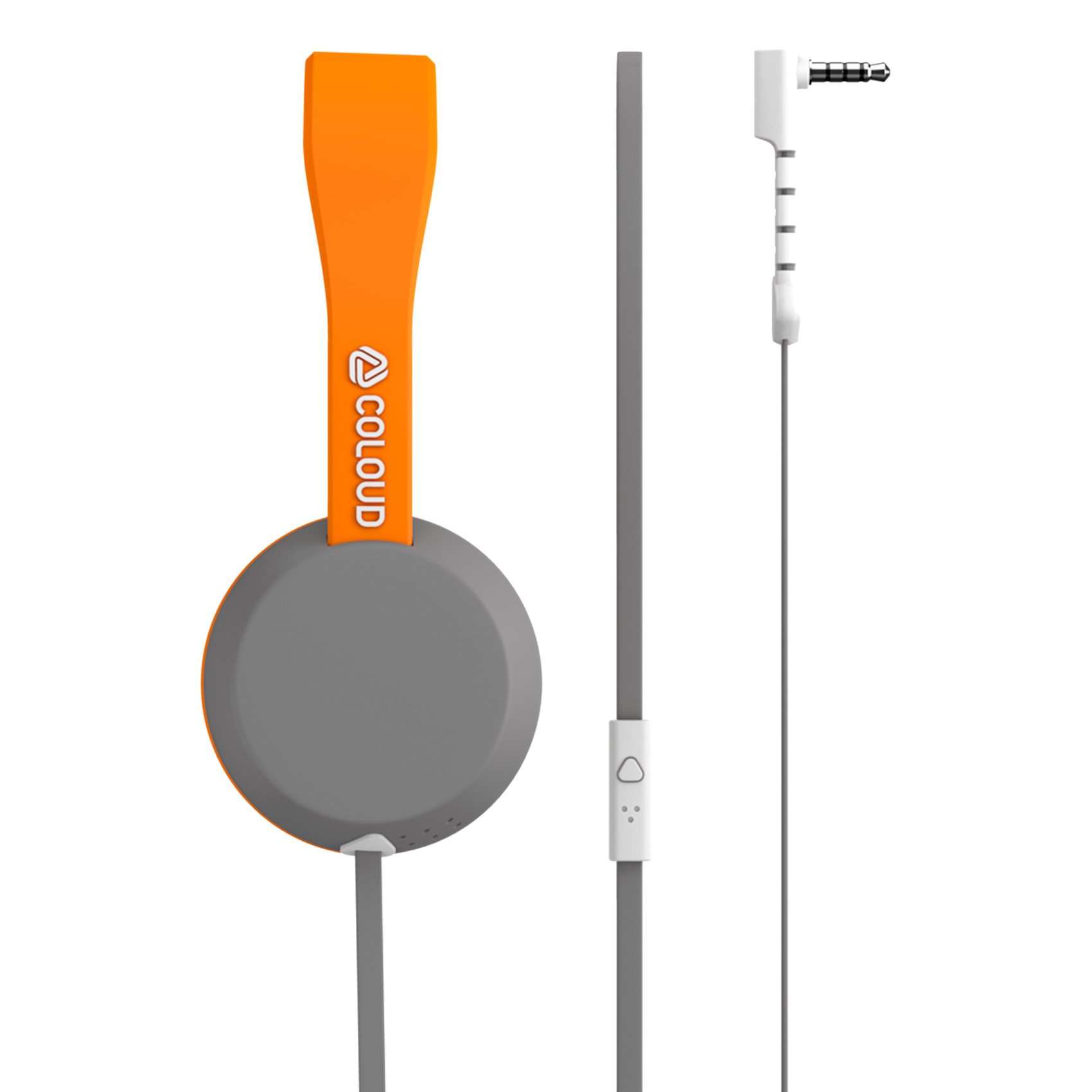 Coloud Knock On-Ear Headphones, Grey/Orange (4090643) 2
