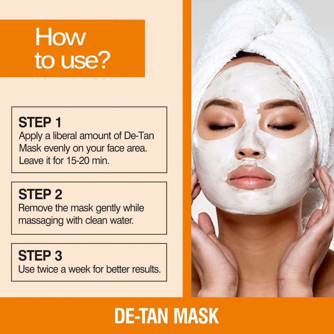 Nuerma Science De Tan Face Mask ( Pack ) Cream For Tan Removal & Instant Visible Whitening Results (100 ml) 5