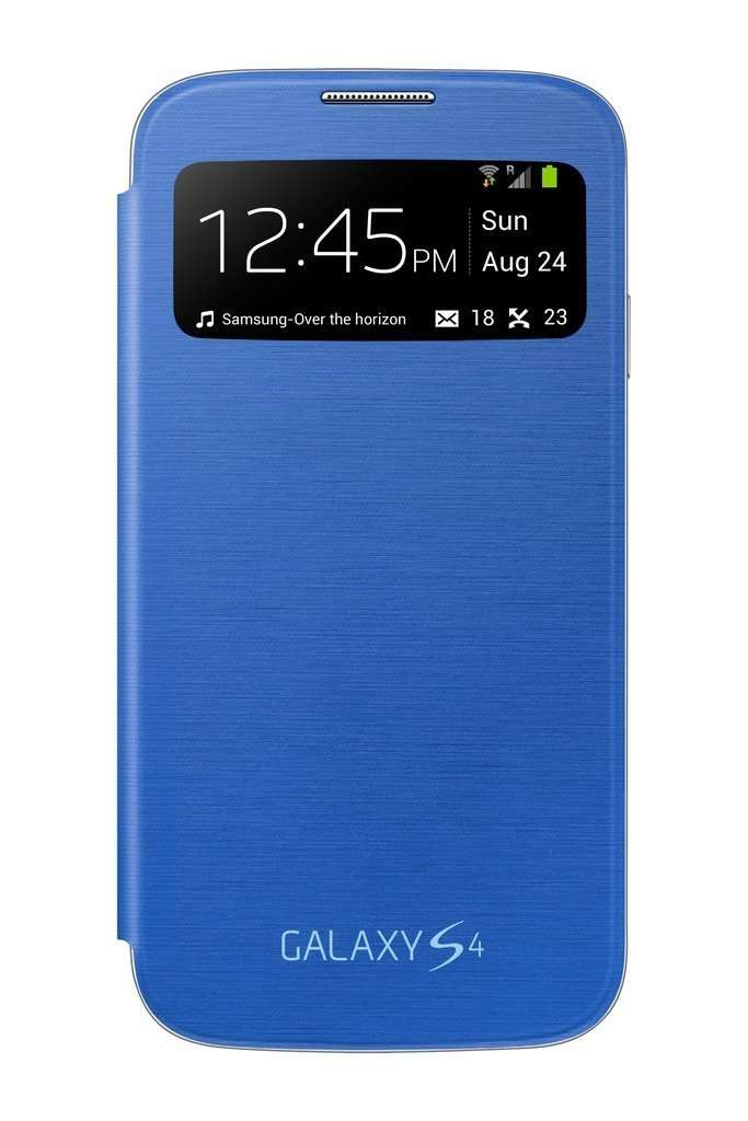 Samsung Galaxy S4 S-View Flip Cover Folio Case (Light Blue) 1