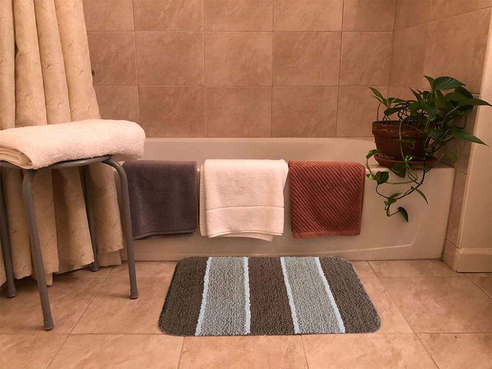 Niyati Ultra Super Soft Anti-Slip Microfibre Bathmat Suitable for Room,Kitchen,Bedroom and Bathroom (Brown_5" x7) 3