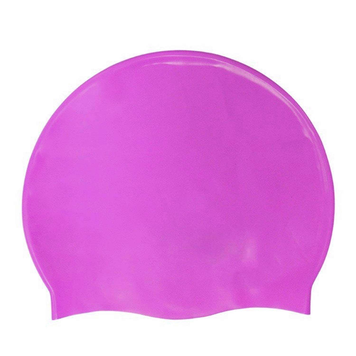 Majik Lightweight Silicone Solid Leakproof Swimming Cap for Kids Boys and Girls for Swimming Pool Or Shower Use 15 Grams Multicolor Pack of 1 3