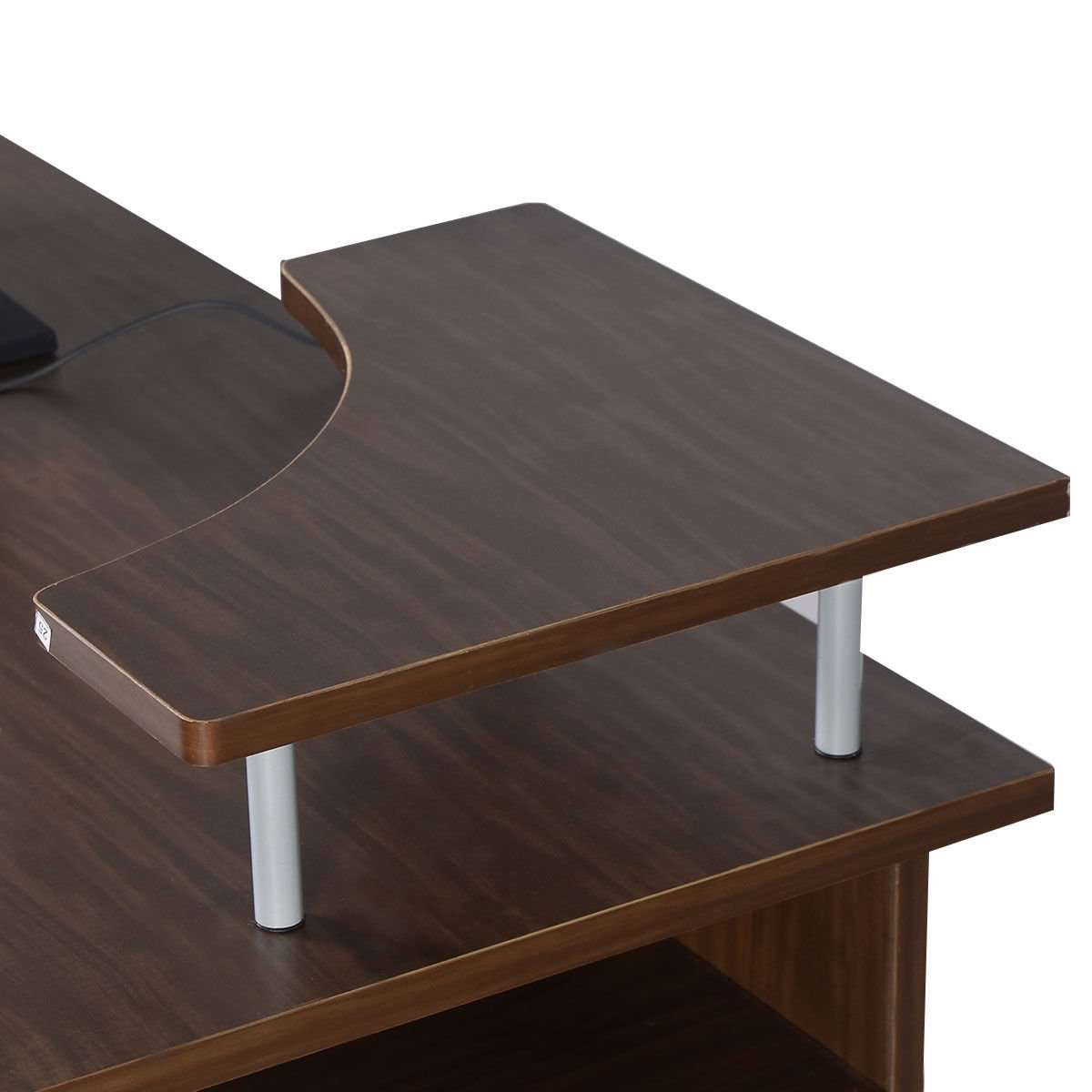 Computer PC Desk Work Station Office Home Monitor&Printer Shelf Furniture 4