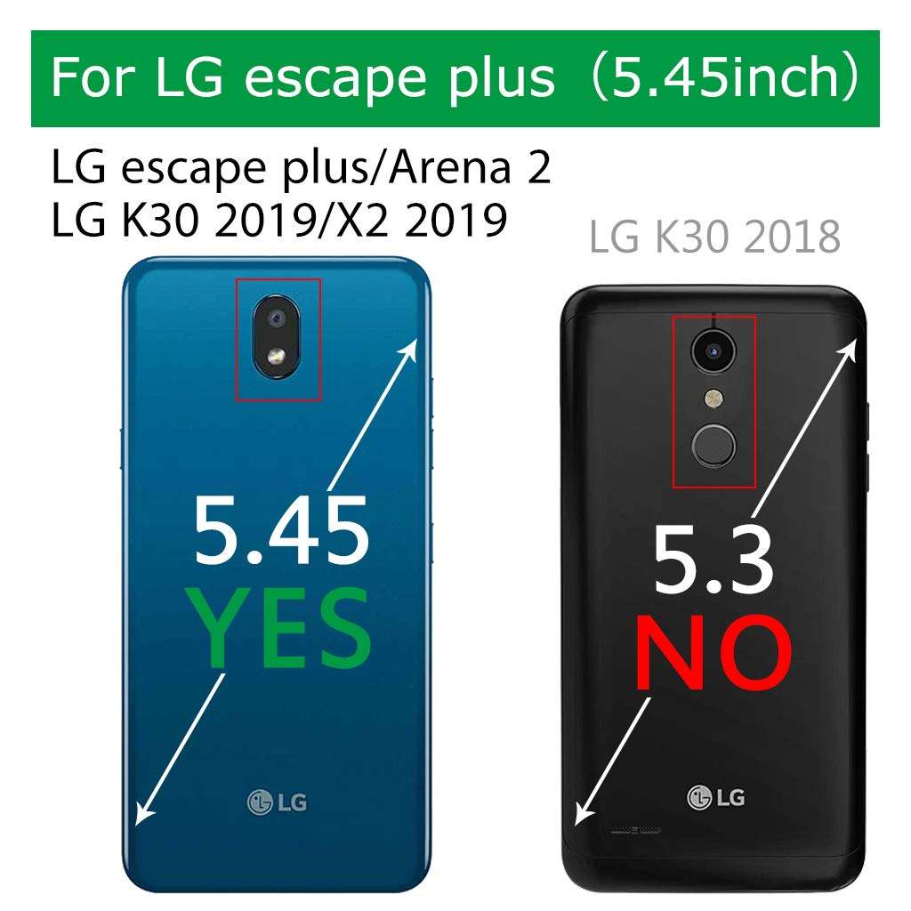 Dzxouui for LG Escape Plus case,LG K30 2019/Arena 2 case,Protective Phone Cover Shockproof Soft TPU Cases for LG K30 2019/X2 2019/Arena 2/Tribute Royal/Journey LTE/Escape Plus(DL-Black) 2