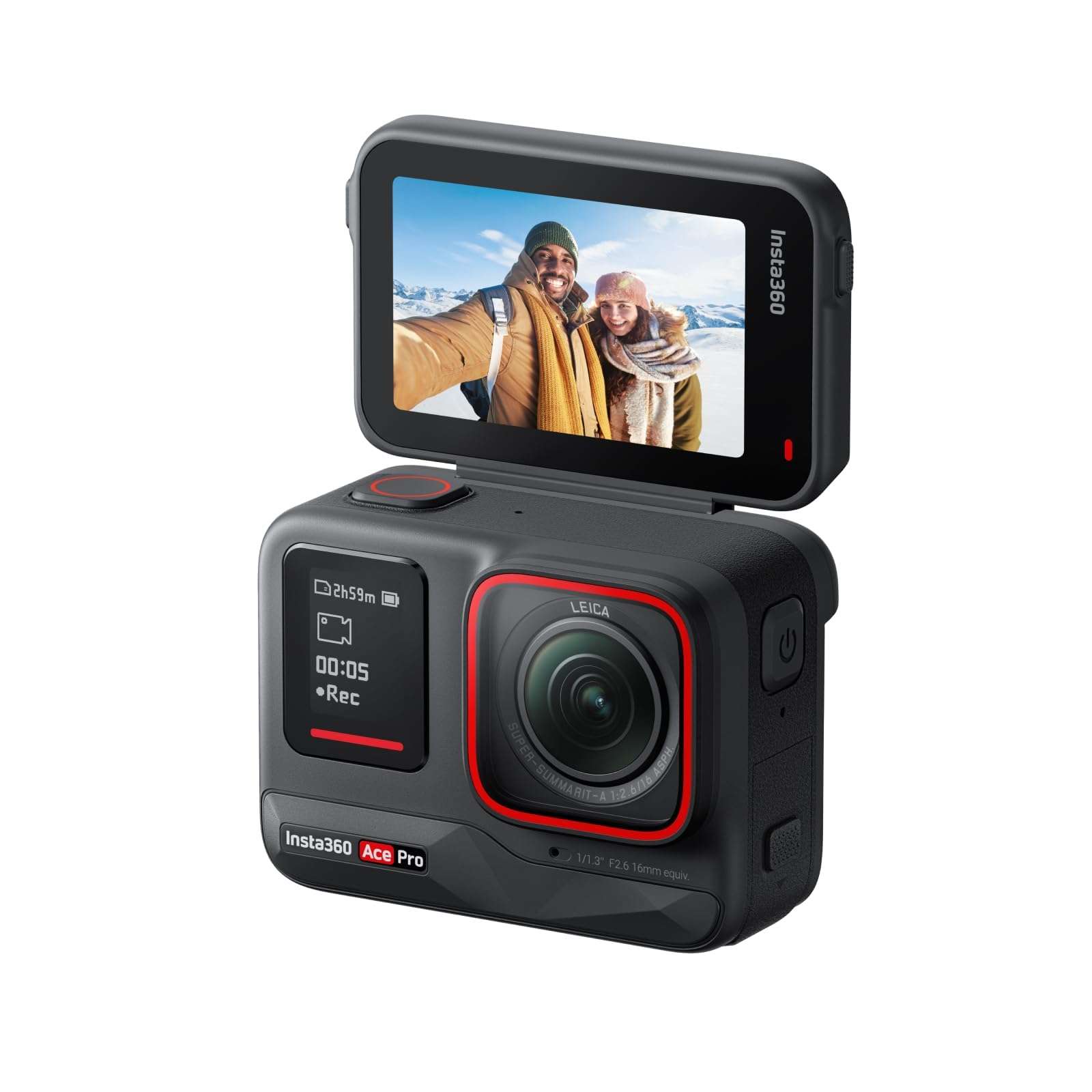 insta360 Ace Pro - 48 MP Waterproof Action Camera Co-Engineered with Leica, Flagship 1/1.3" Sensor and AI Noise Reduction for Unbeatable Image Quality, 4K120fps, 2.4" Flip Screen 1