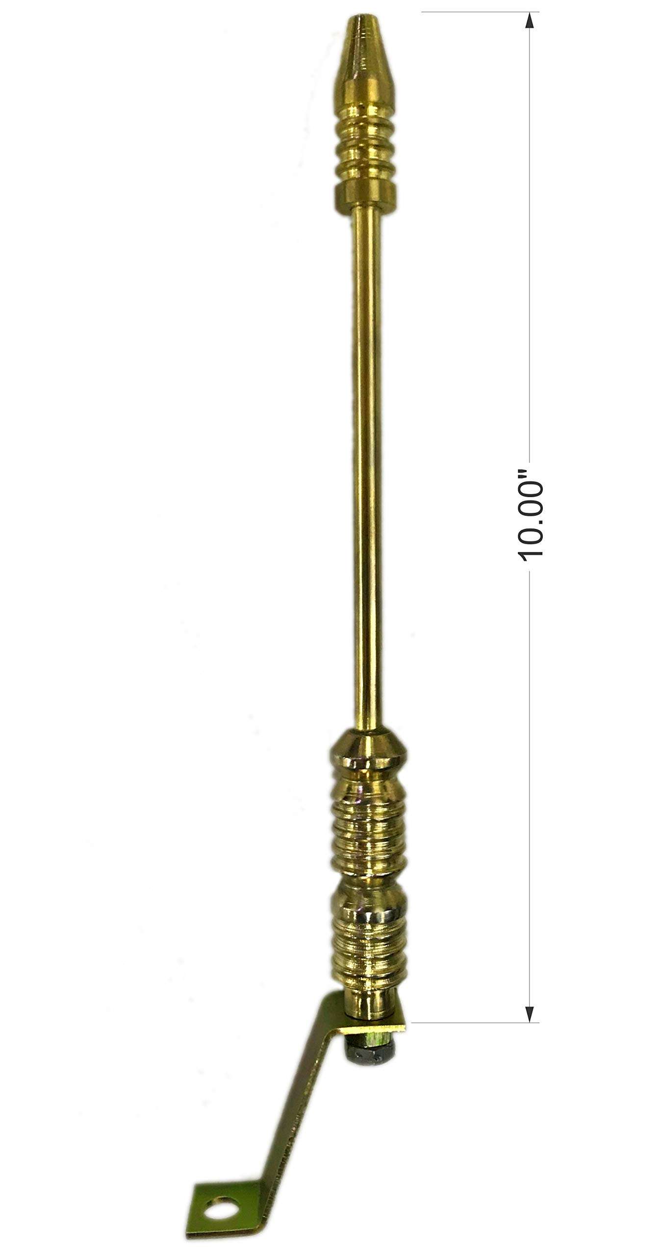 EncoreAuto Golden Car Flag Rod with Bracket and Cover (Red) for All Car Models/Judgement Rod/Corner Rod 3