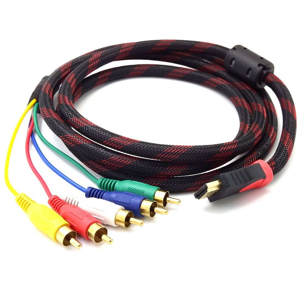 ANRANK HR5108AK 5FT Full HD 1080P HDMI Male to 5 RCA RGB Audio Video AV Component Cable 2