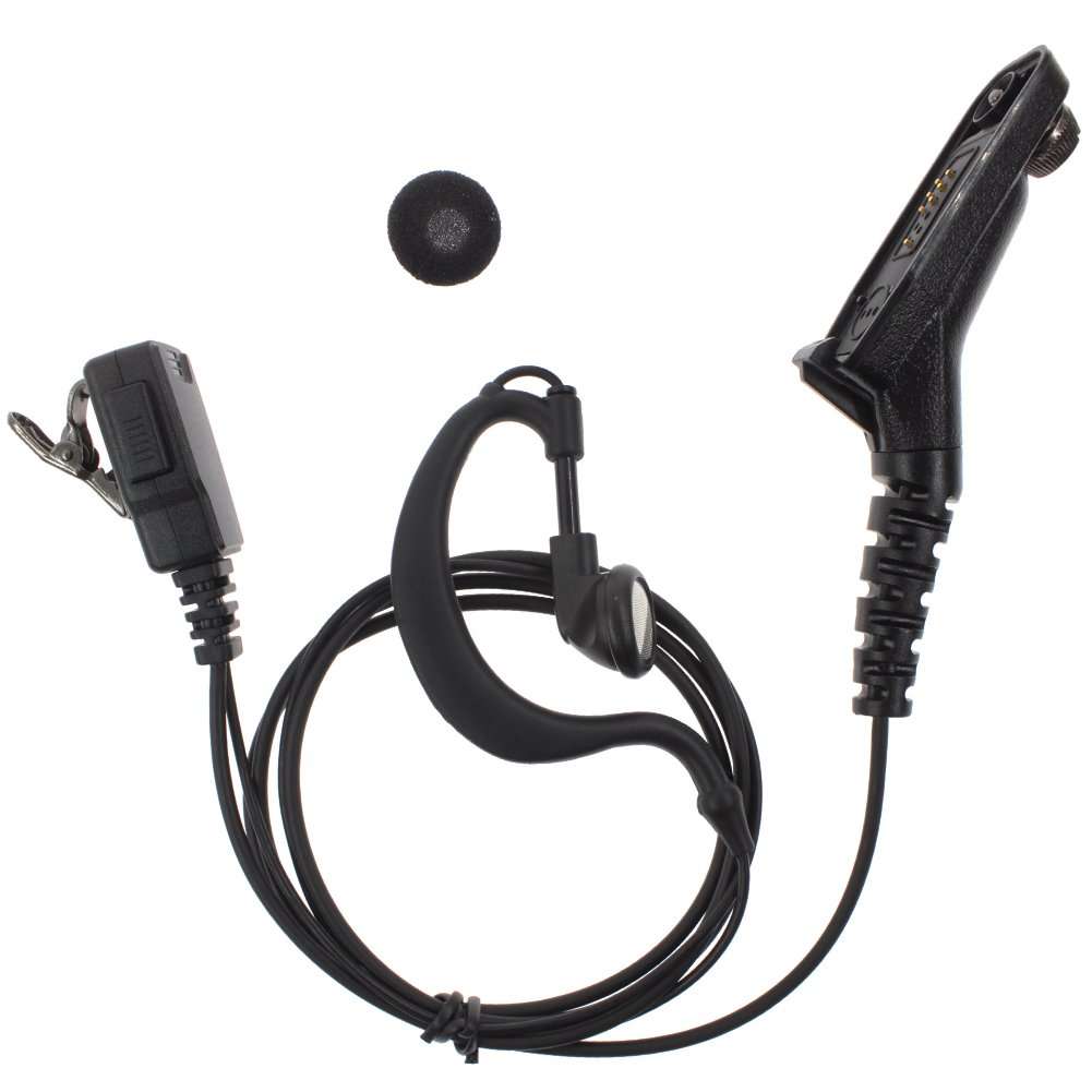 TENQ G Shape Earpiece Earbud Audio Mic Surveillance Kit for Motorola XPR6550 XPR6580 XPR6500 XIRP8260 DP3400 Apx7000 Apx6000 3