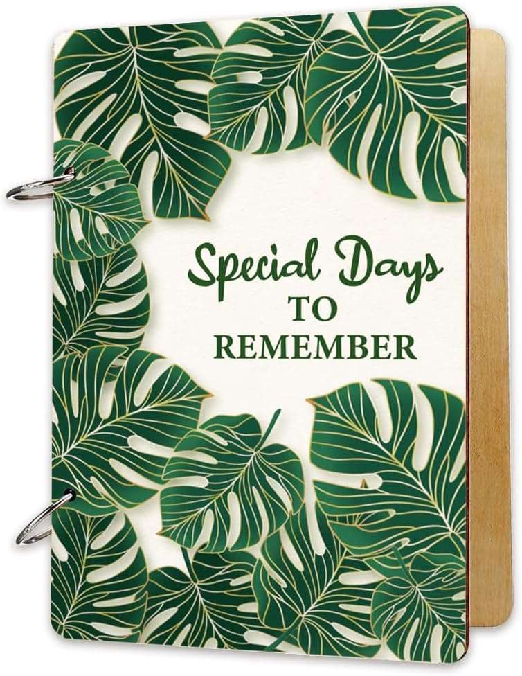 2PCS Wooden Card Keeper Boards + 2 Binder Rings Special Days to Remember 1