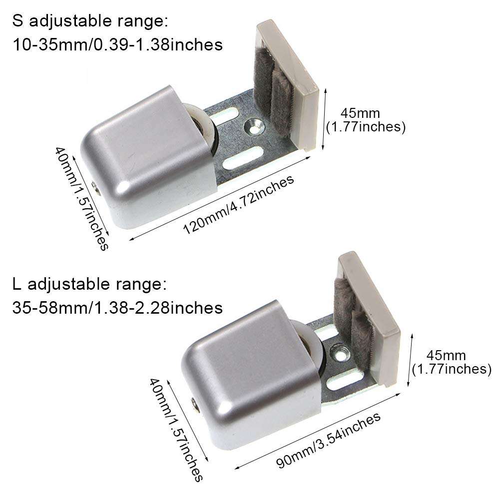 Sliding Door Track,Door Floor Guide,Sliding Barn Door,Door Track,Automatic Door Accessories,Adjustable Floor Guide Wall,Bottom Floor Guide for Sliding Barn Door Hardware,Steel 3