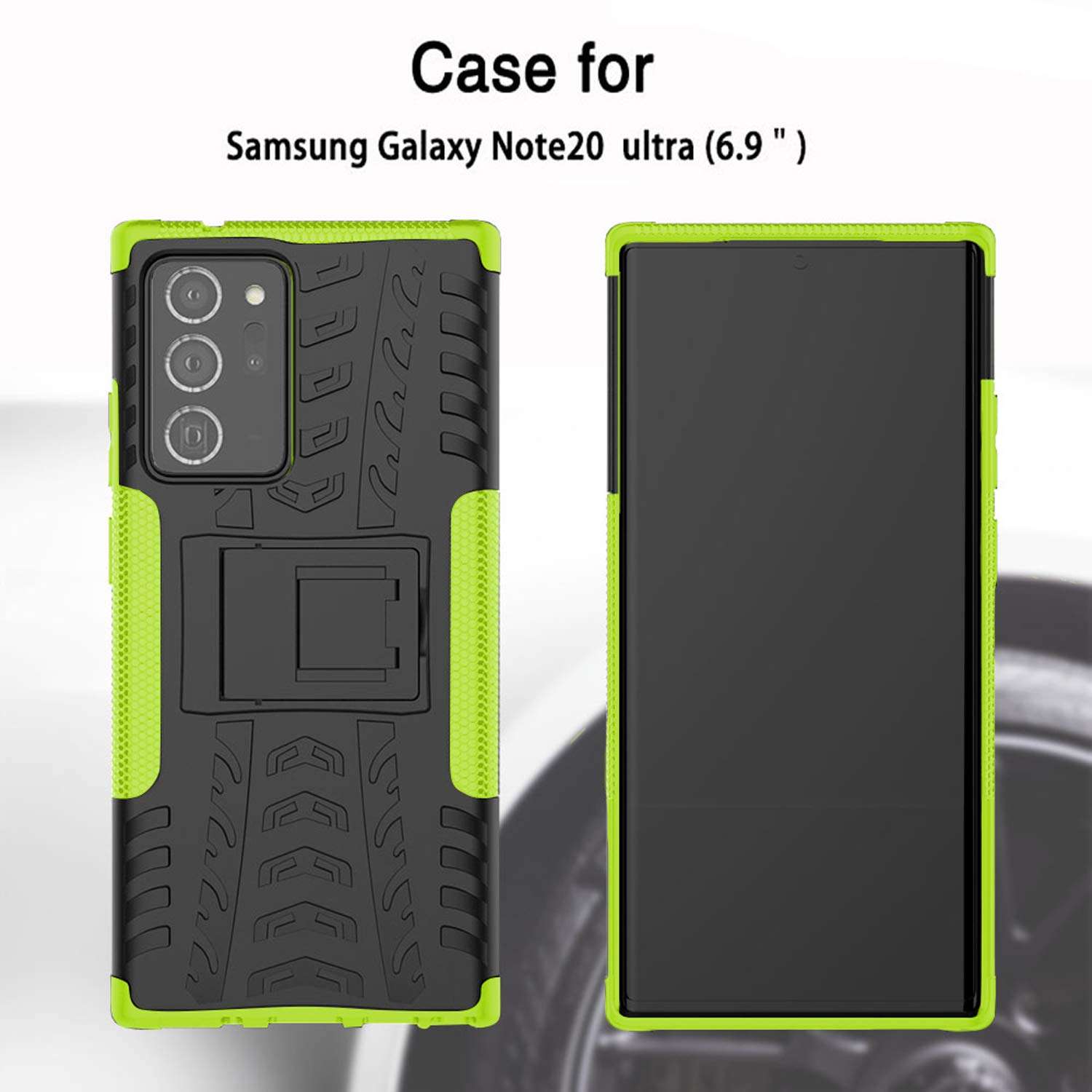 EVB for Samsung Note 20 Ultra Case,Galaxy Note 20 Ultra Case,[Shockproof] Tough Rugged Dual Layer Protective Case with Hybrid Kickstand Cell Phone Cover for Samsung Galaxy Note 20 Ultra 5G (Green) 4