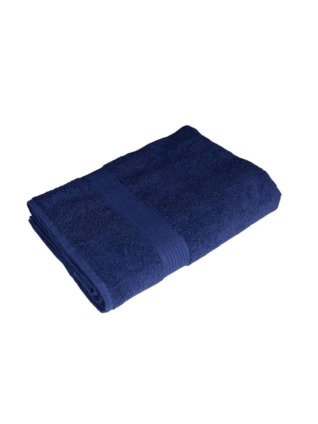 SENSES by Riba Cotton Towel Set 350 GSM - Navy Blue, 3 Pcs| 1 Bath +1 Hand + 1wash Towel Combo | Super Soft, Absorbent, Lightweight, Antimicrobial, Low Linting 6
