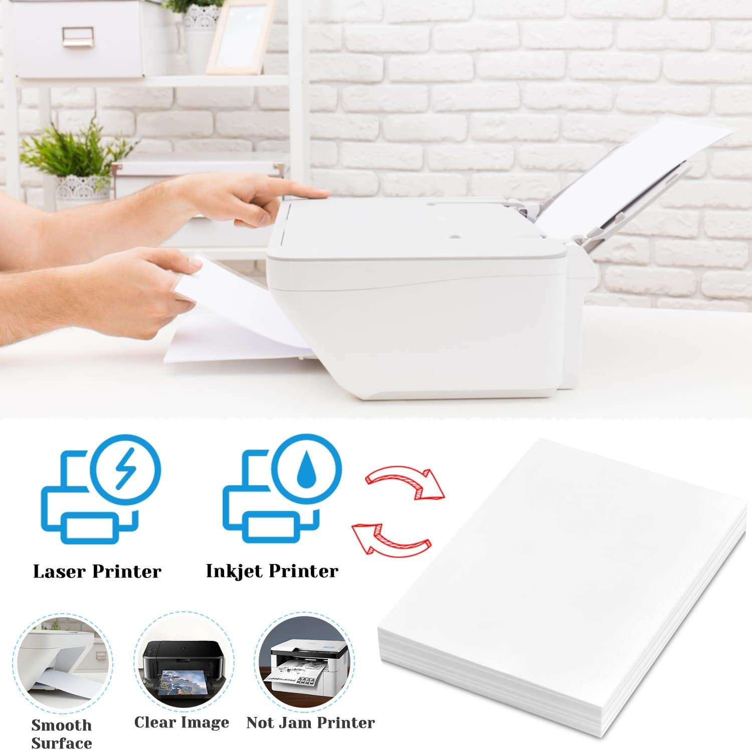 Vellum Paper, Cridoz 115GSM Transparent Vellum 8.5 x 11 Translucent Clear Printable Tracing Paper for Printing Invitation Cards 4